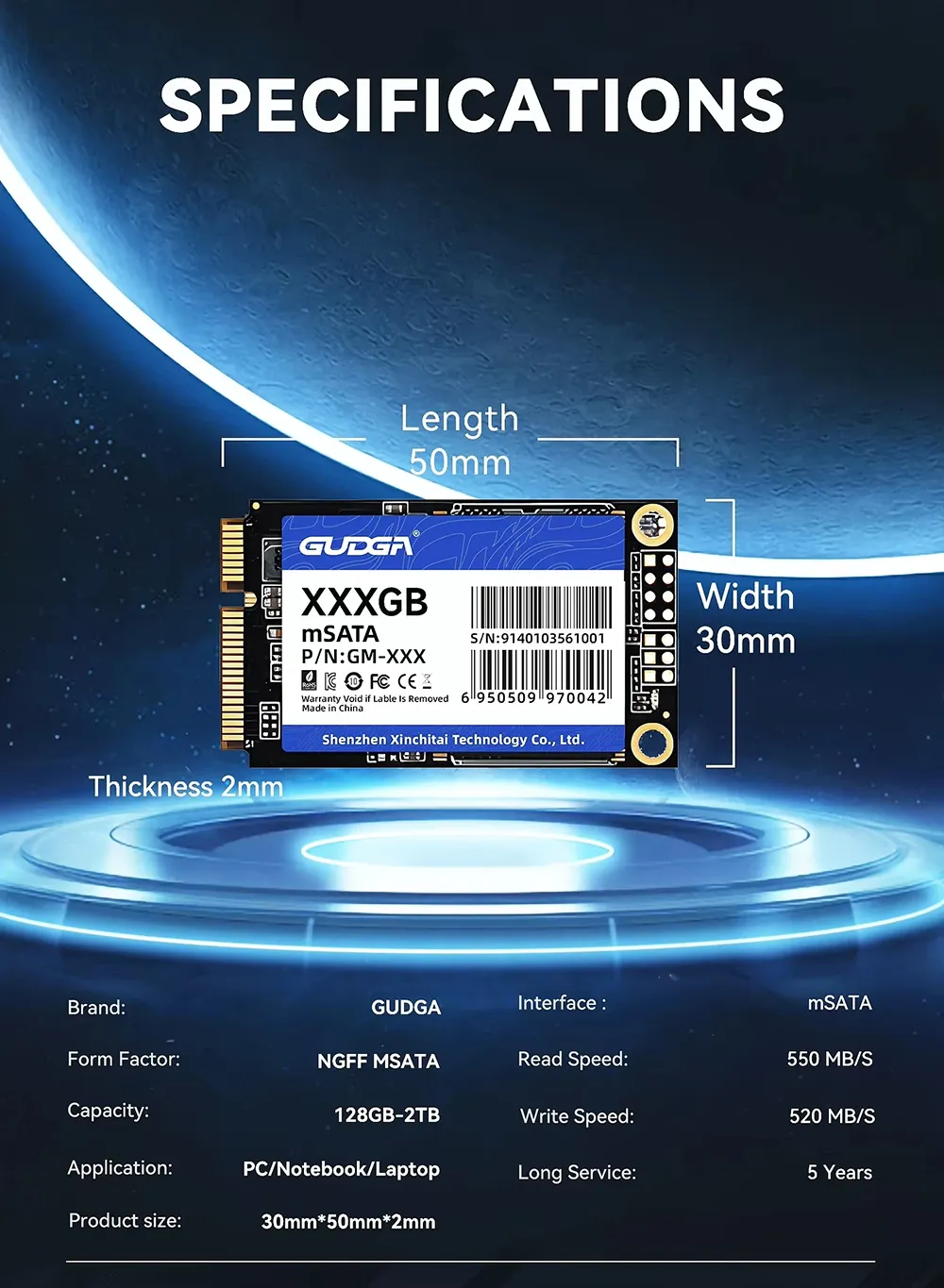 Laptop SSD mSATA SSD